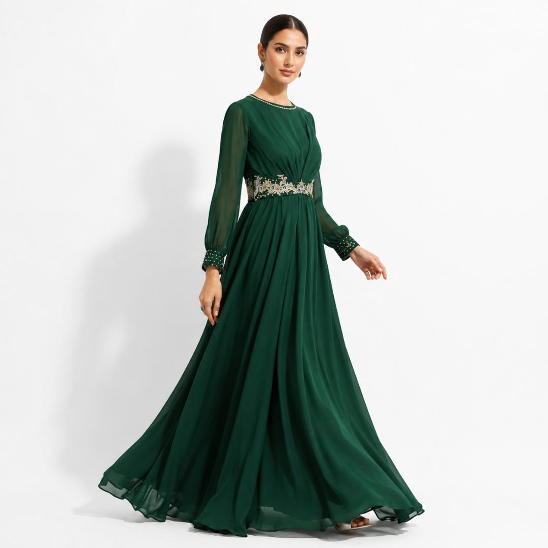 Emerald Royal Flow Gown
