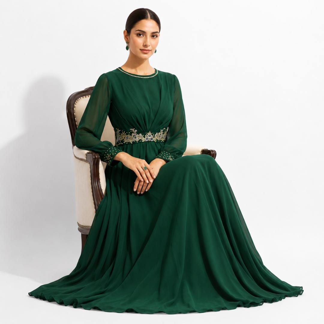 Emerald Royal Flow Gown