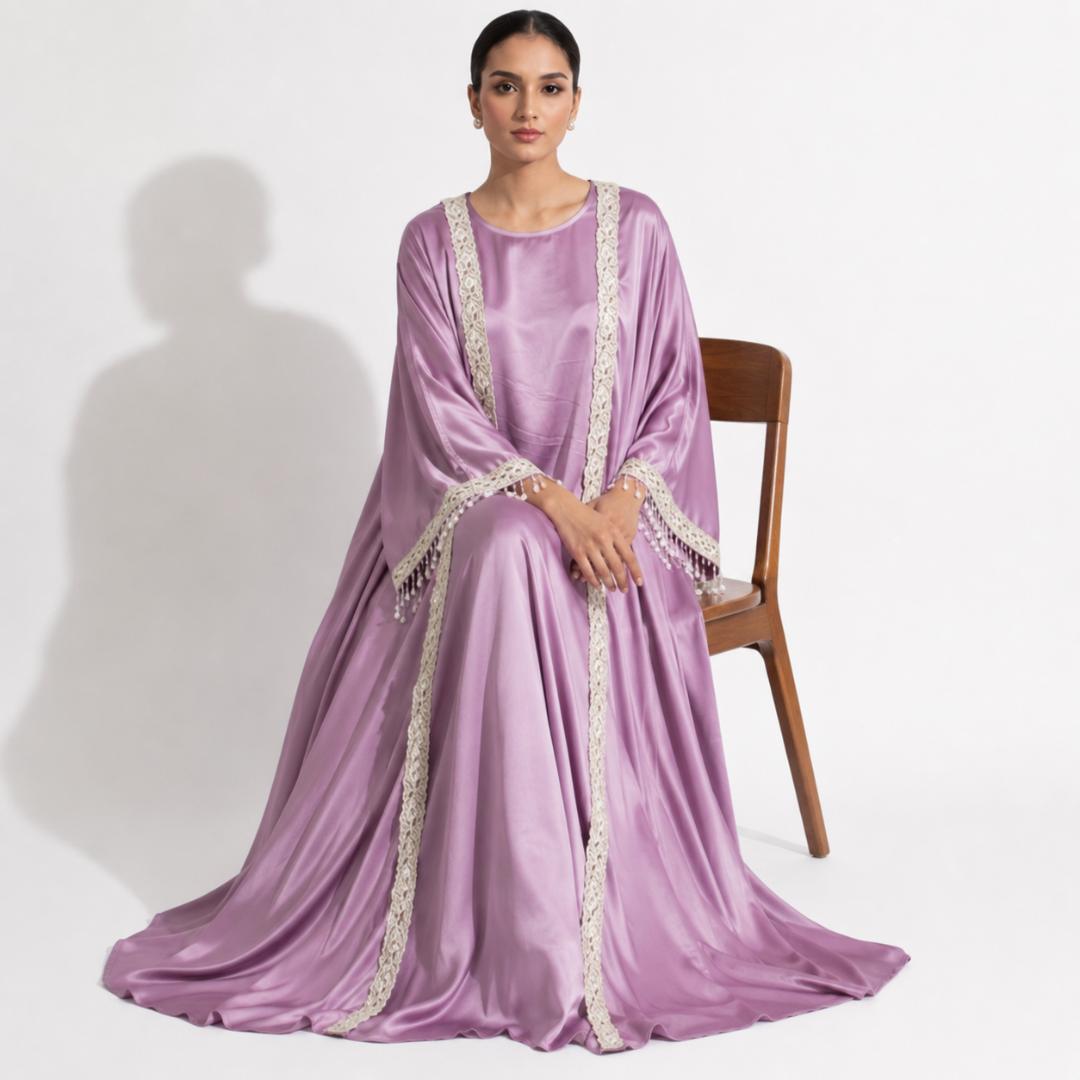Lavender Grace Lace Abaya
