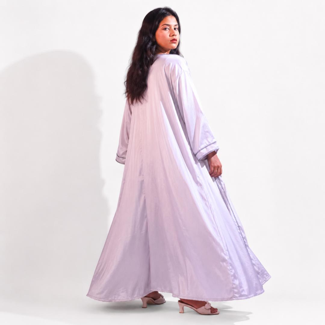 Soft Mist Wrap Abaya Set